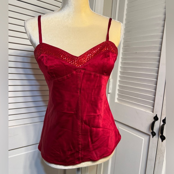 Express Vintage y2k red Women's silk Tank top Small – 2000s Express - Picture 1 of 4